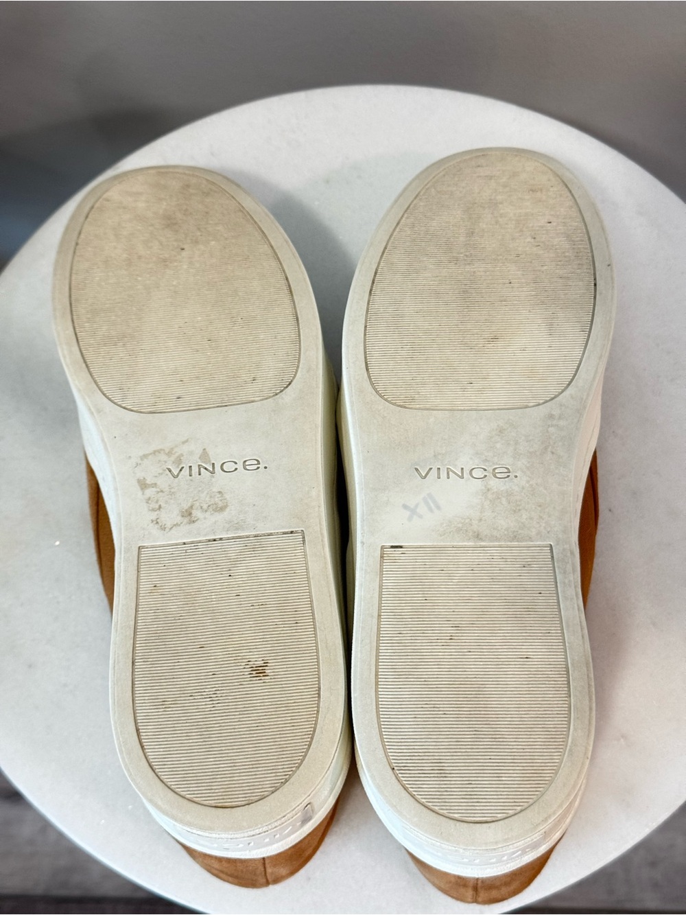 Vince Women's Suede Slip-On Sneakers in Cognac Sz 9 - Picture 10 of 14